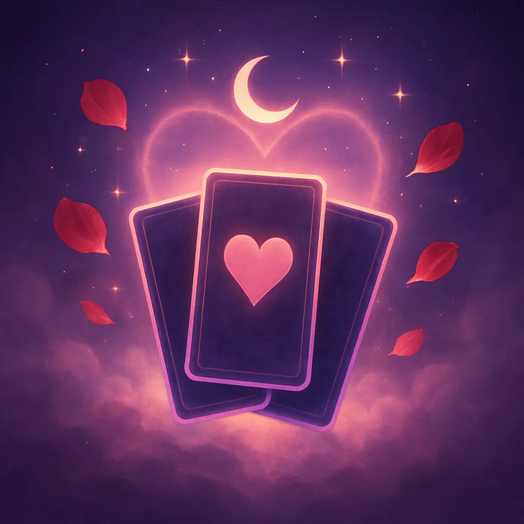 Hình ảnh trải bài Tarot về chủ đề tình yêu